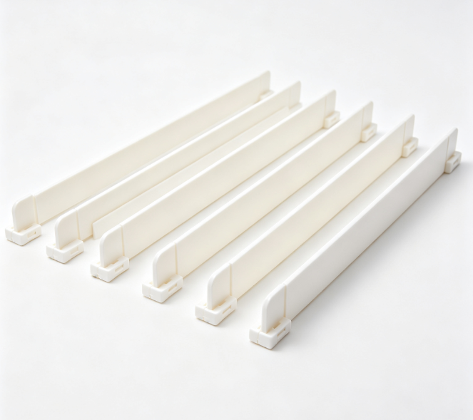 Adjustable Drawer Dividers Organizer, Expandable Plastic Separators for Kitchen Utensils Clothes Makeup Dresser Storage