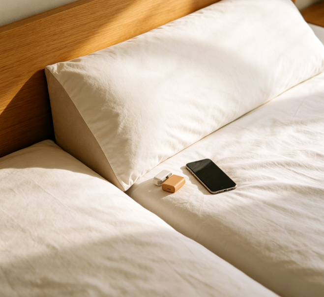 Bed Wedge Gap Filler Pillow, Memory Foam Triangle Mattress Gap Plug with Washable Cover for Headboard Sofa Bed Gaps