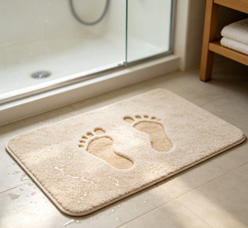 Absorbent Quick Dry Bath Mat, Non Slip Microfiber Bathroom Floor Rug Machine Washable for Shower Tub Entry